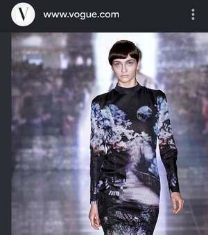 MARY KATRANTZOU Photographic Landscape Scene Print 100% Silk Shirt Dress S
